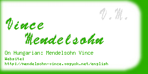 vince mendelsohn business card